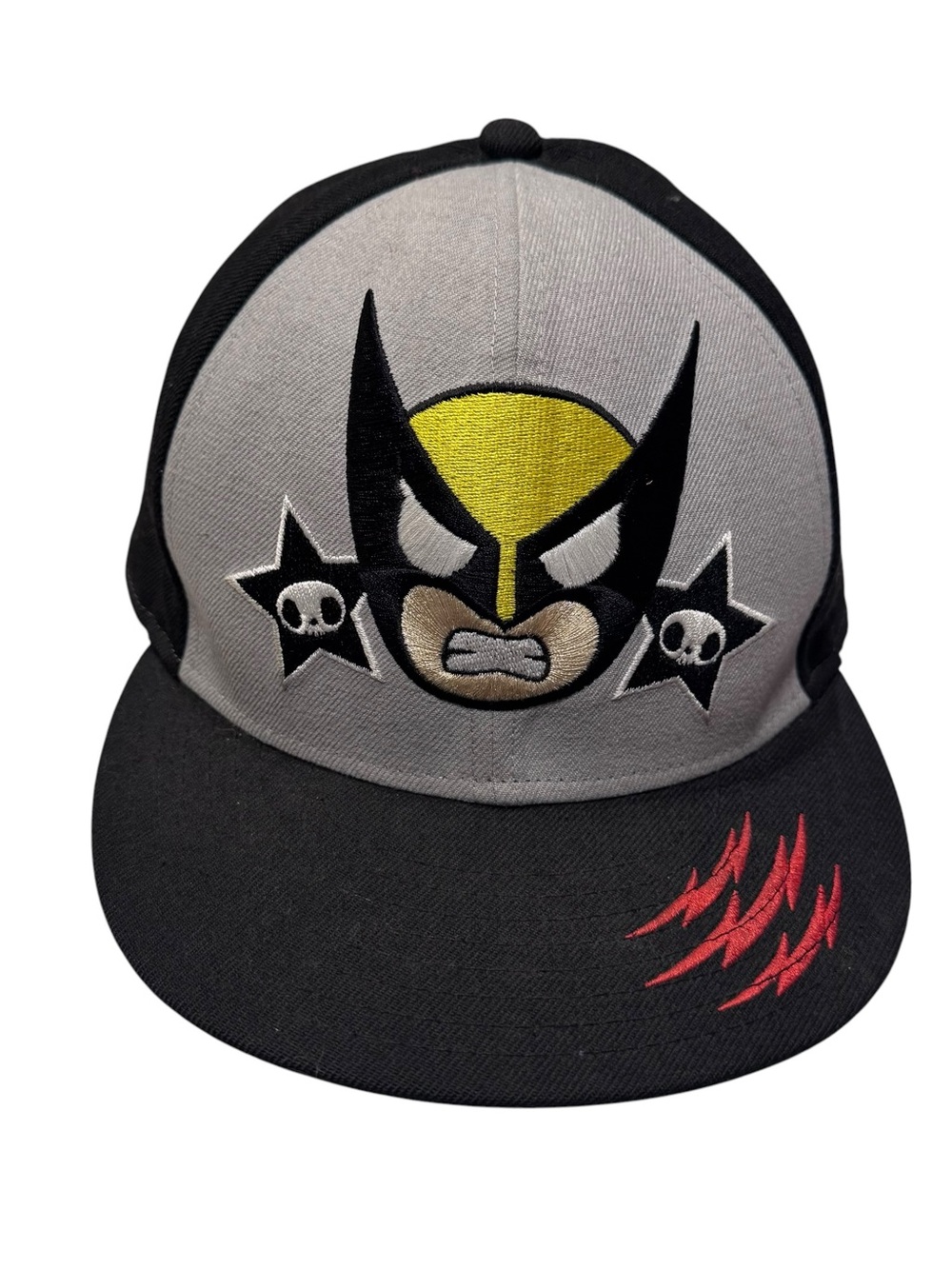 Tokidoki Marvel Wolverine New Era 59Fifty Hat Cap Size 7 3/8 Black Flat Brim